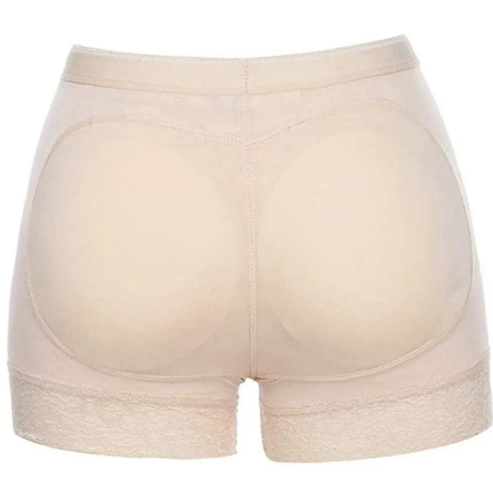 Padded Body Shaper Butt Lifter Panty in Beige