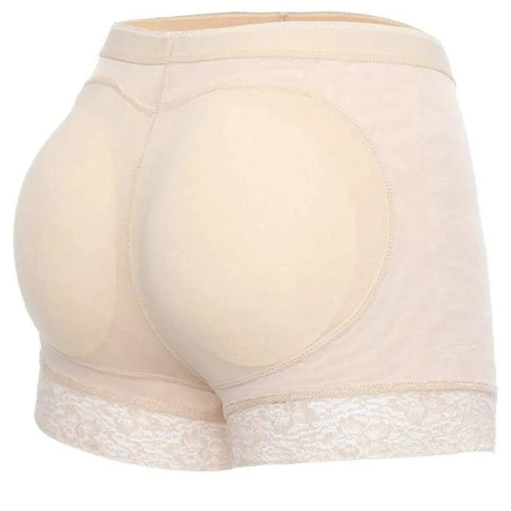 Padded Body Shaper Butt Lifter Panty in Beige