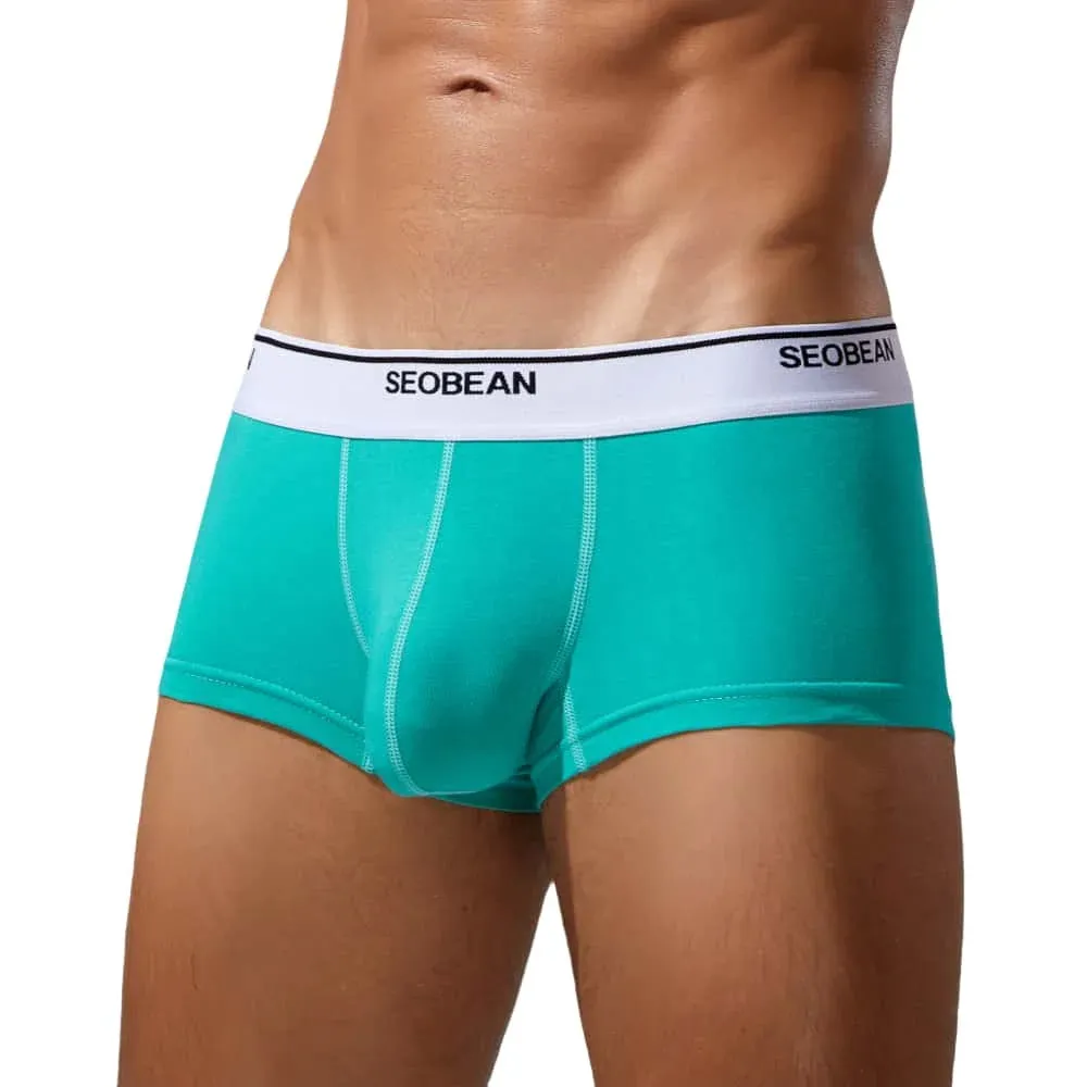 #PB Men's Cotton Underwear Boxers Solid Underwear