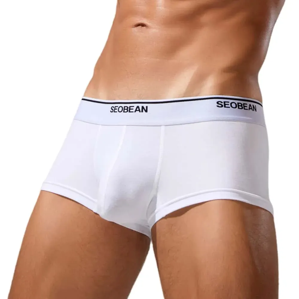 #PB Men's Cotton Underwear Boxers Solid Underwear