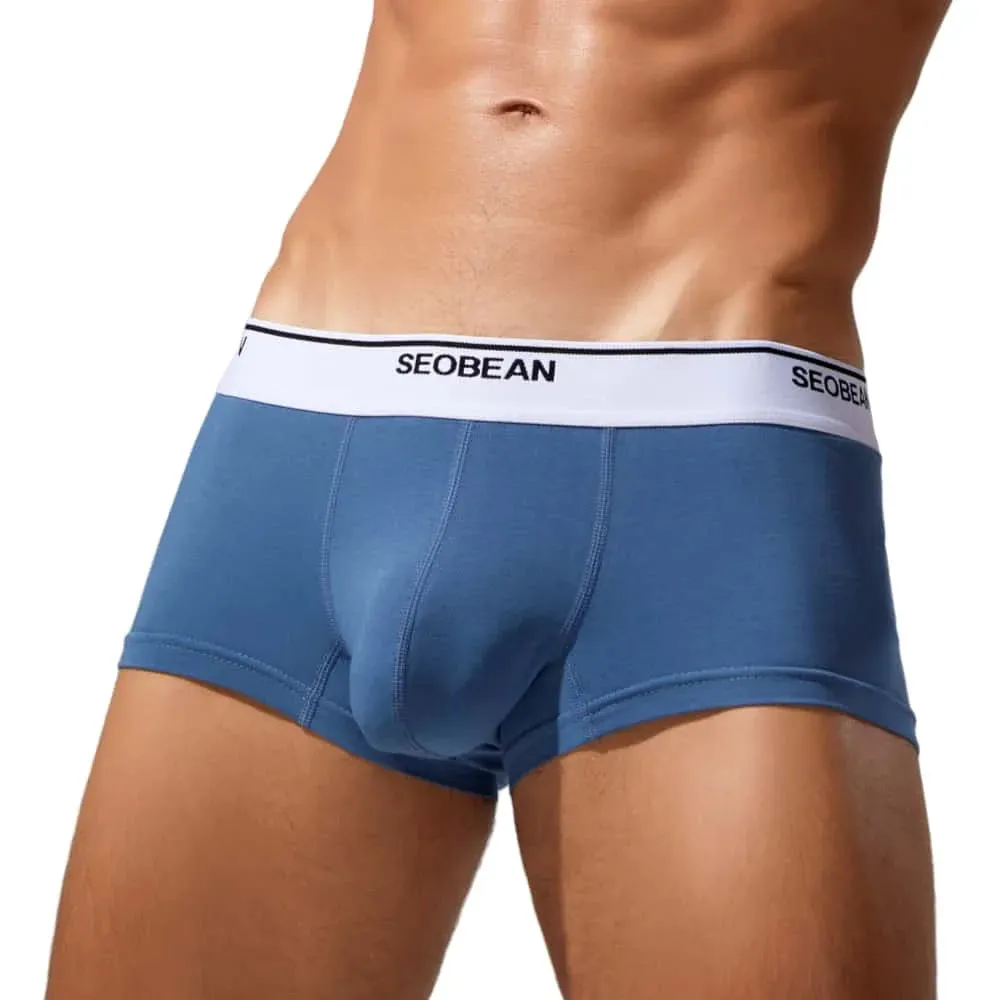#PB Men's Cotton Underwear Boxers Solid Underwear
