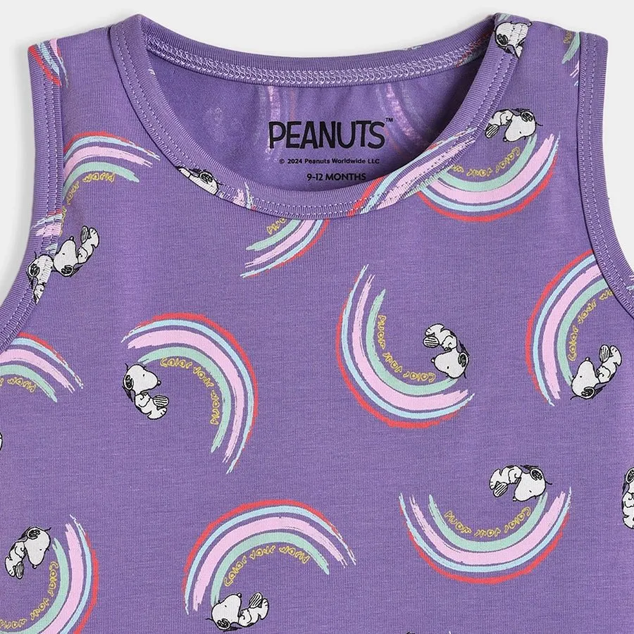 Peanuts™ Showy Lycra Multicolor Vest Pack of 3