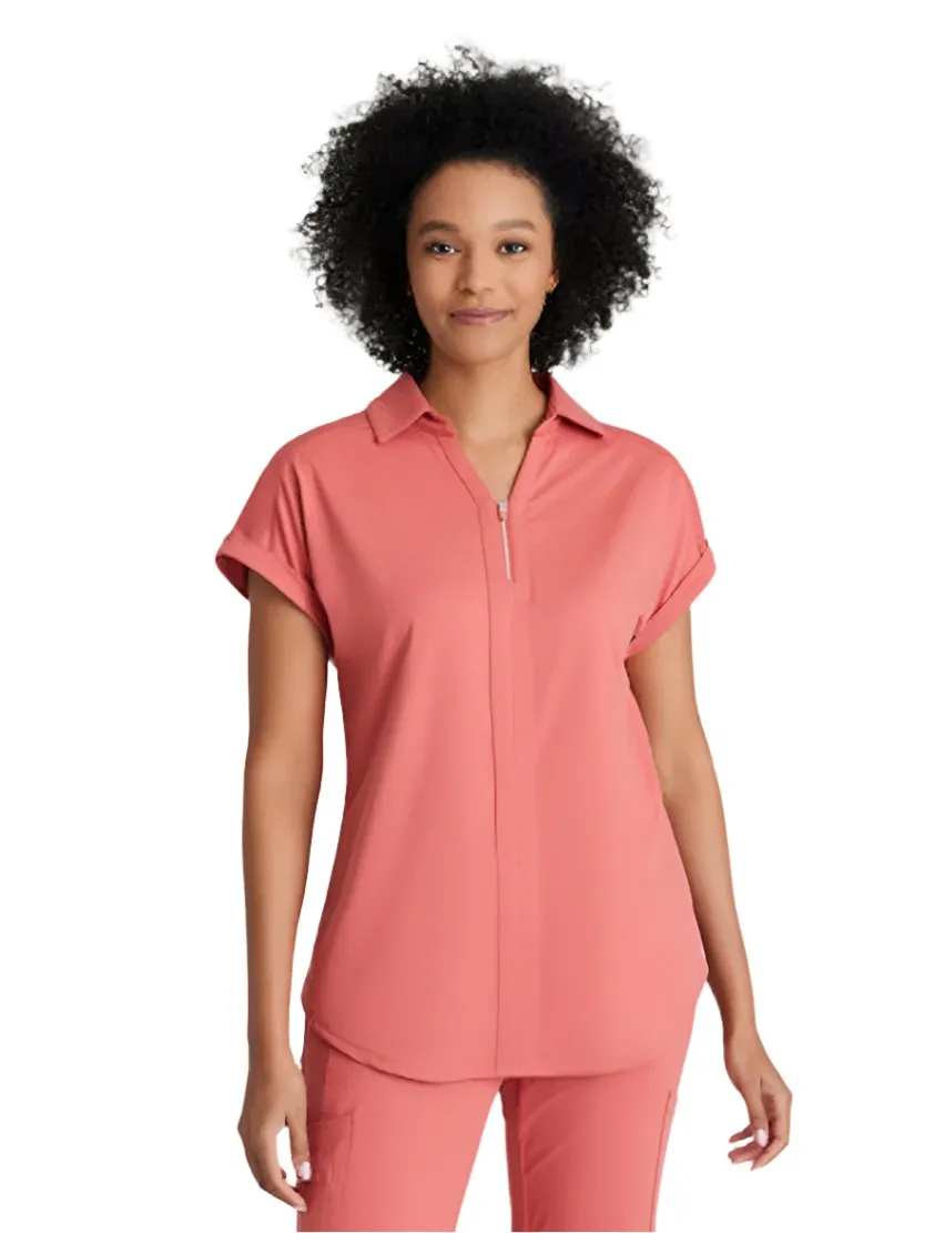 Performance Knit by Barco Engage Knit 2-Pocket Zip-Neck Dolman Scrub Top
