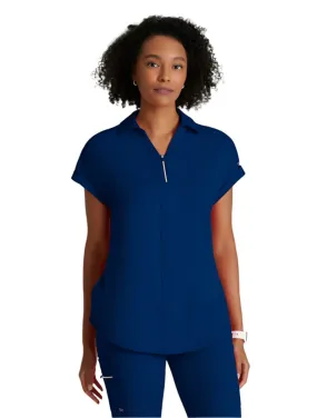 Performance Knit by Barco Engage Knit 2-Pocket Zip-Neck Dolman Scrub Top