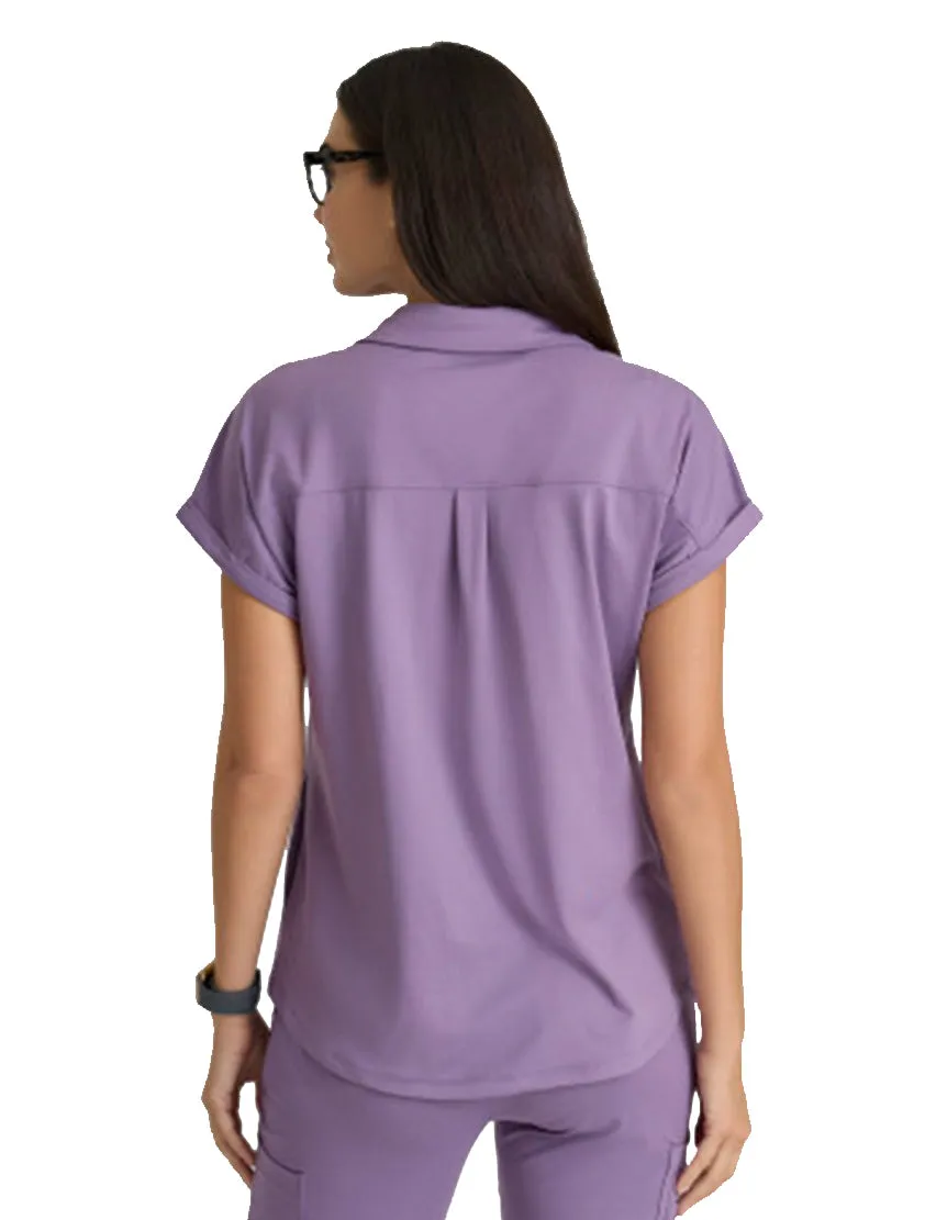 Performance Knit by Barco Engage Knit 2-Pocket Zip-Neck Dolman Scrub Top