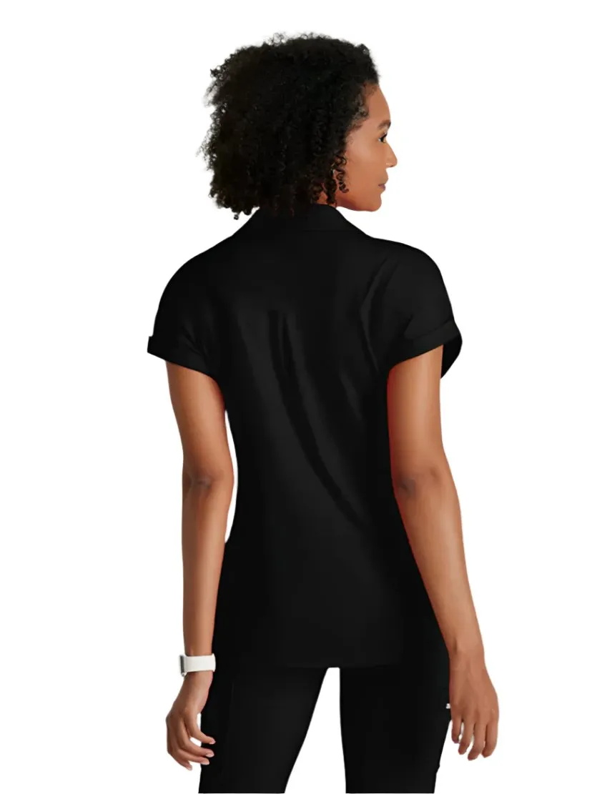 Performance Knit by Barco Engage Knit 2-Pocket Zip-Neck Dolman Scrub Top