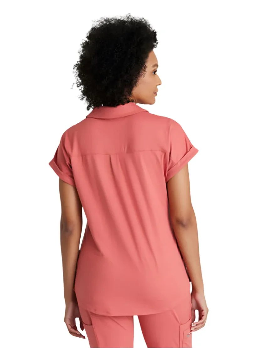 Performance Knit by Barco Engage Knit 2-Pocket Zip-Neck Dolman Scrub Top