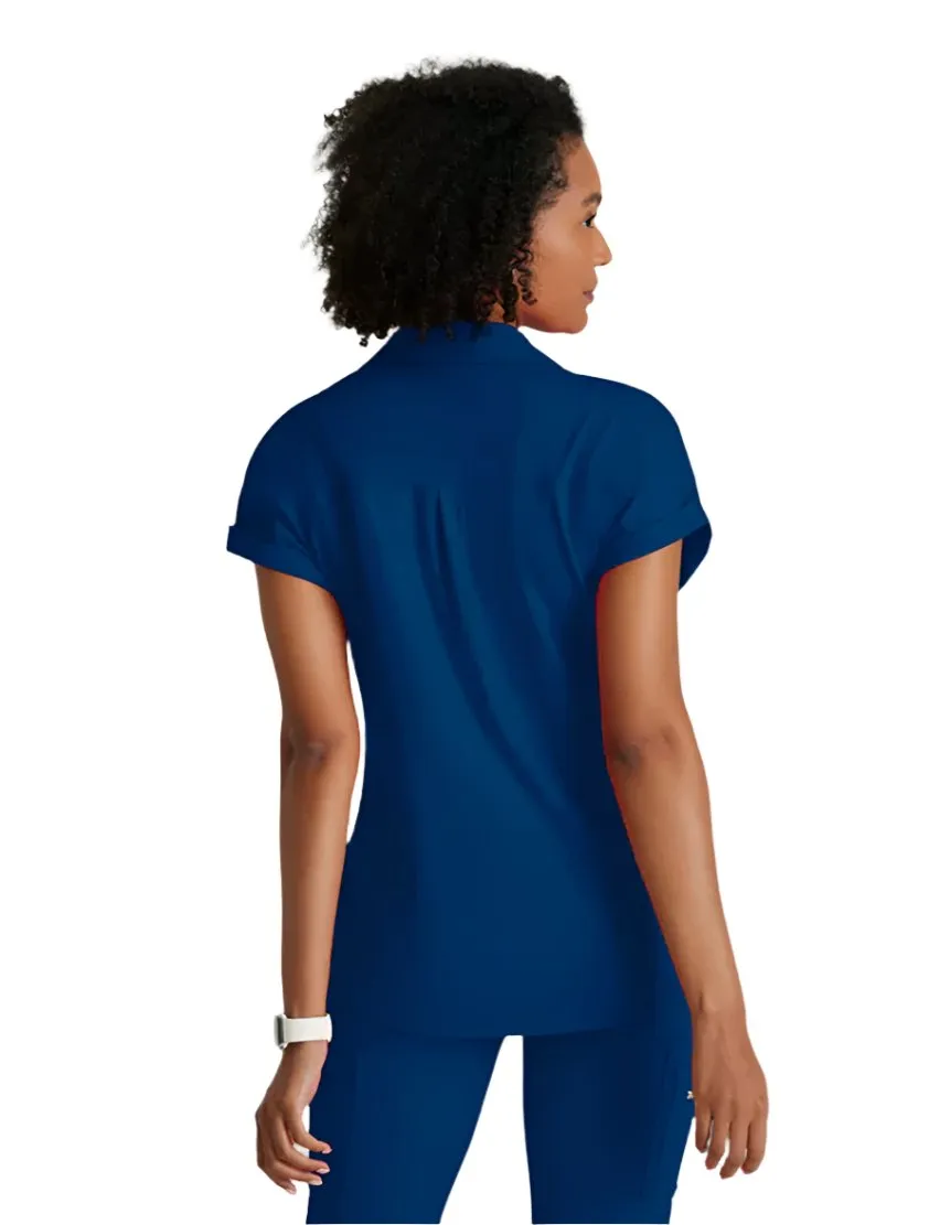 Performance Knit by Barco Engage Knit 2-Pocket Zip-Neck Dolman Scrub Top