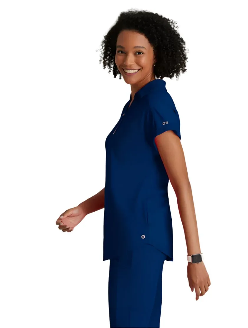 Performance Knit by Barco Engage Knit 2-Pocket Zip-Neck Dolman Scrub Top