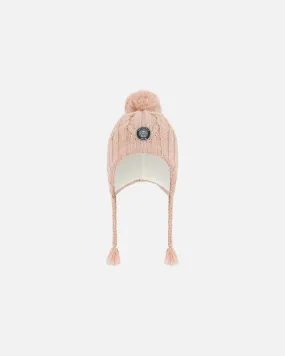 Peruvian Knit Hat Light Pink