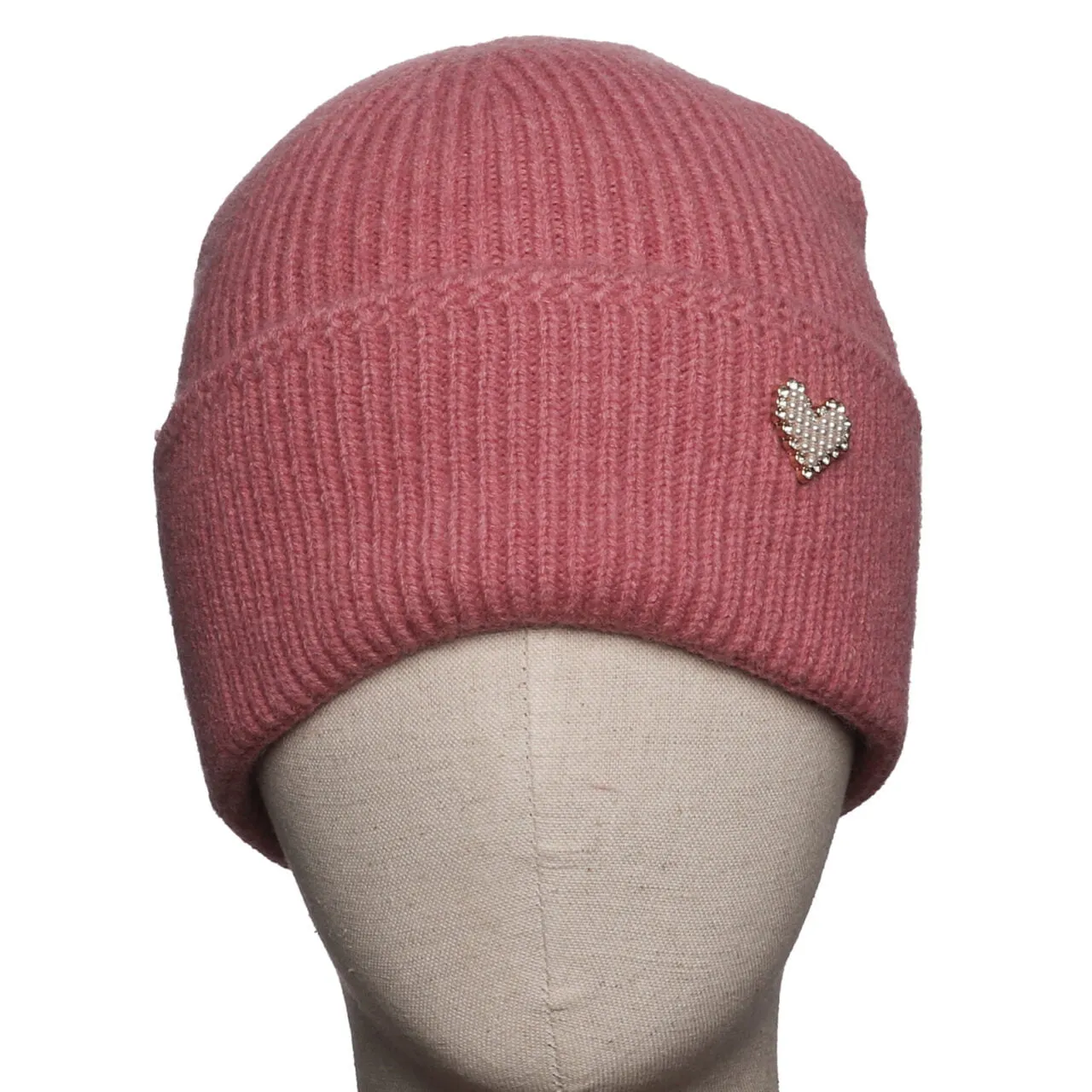Pink Heart Beanie