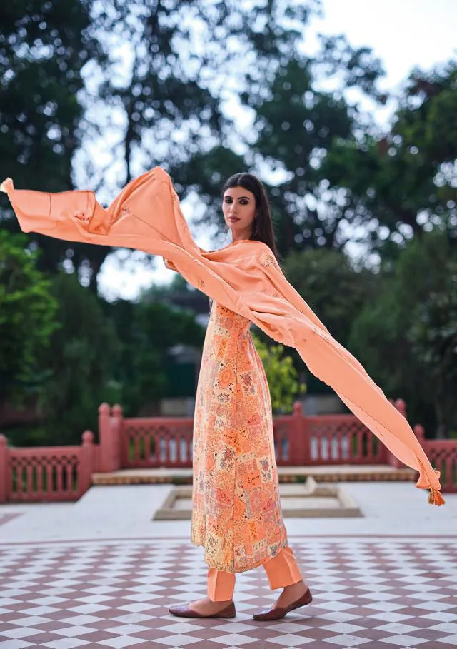 Printed Winter Unstitched Pashmina Salwar Suit for Ladies