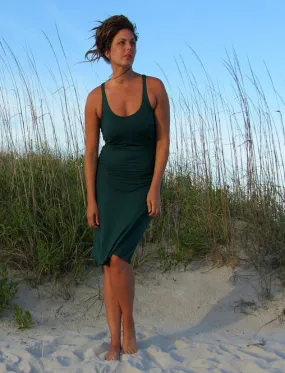 Racerback Built In Bra Tank Simplicity Below Knee Dress