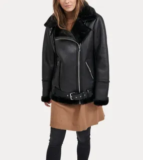 RAF Women's Shearling Leather Jacket