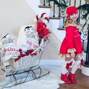Red Knit Dress Set