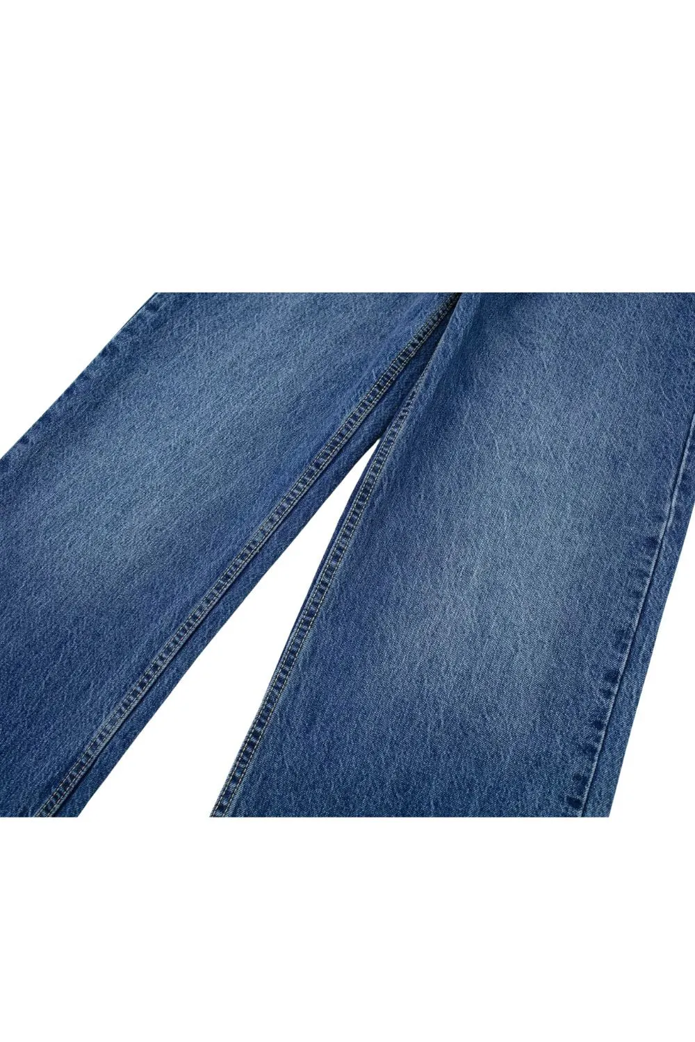 'Rose' High-Waist Straight-Leg Long Jeans