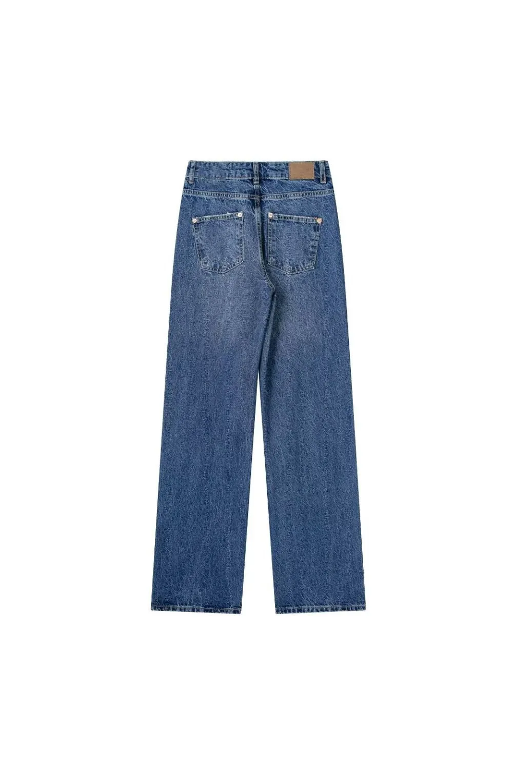 'Rose' High-Waist Straight-Leg Long Jeans