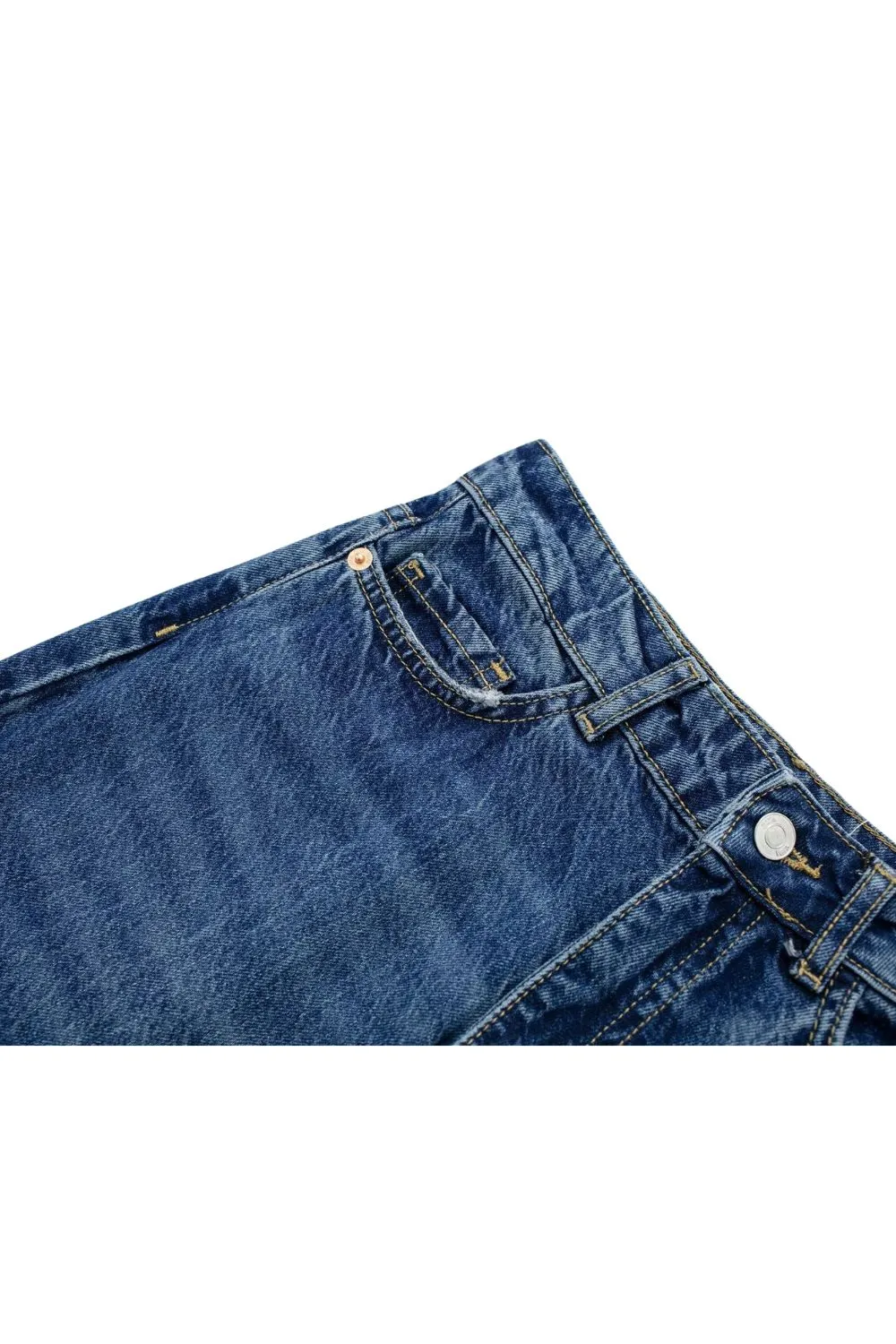 'Rose' High-Waist Straight-Leg Long Jeans