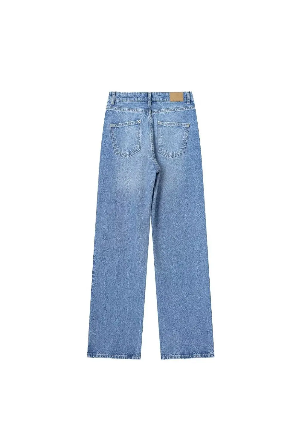 'Rose' High-Waist Straight-Leg Long Jeans