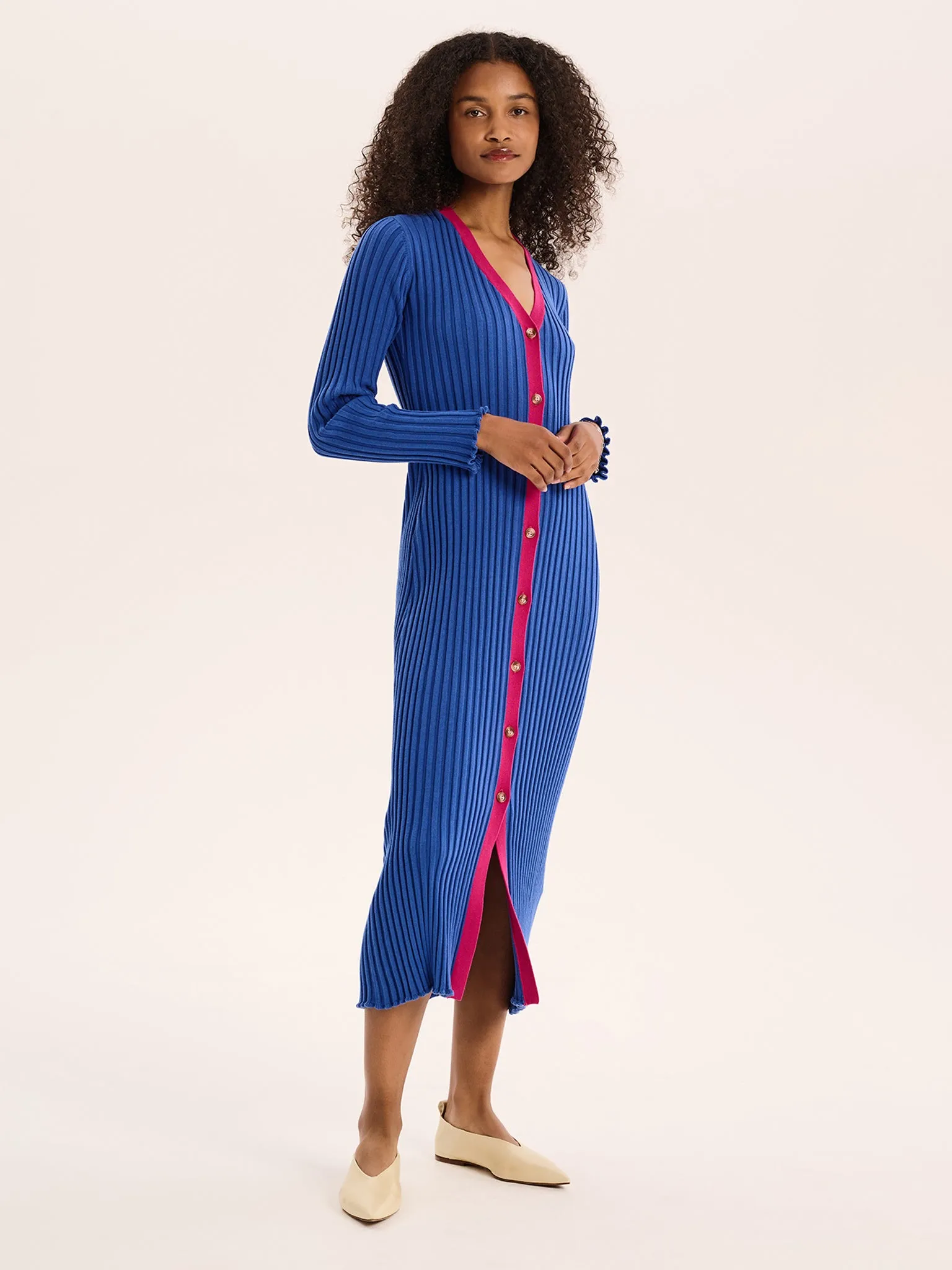 Selma Colour Block Dress in Cobalt