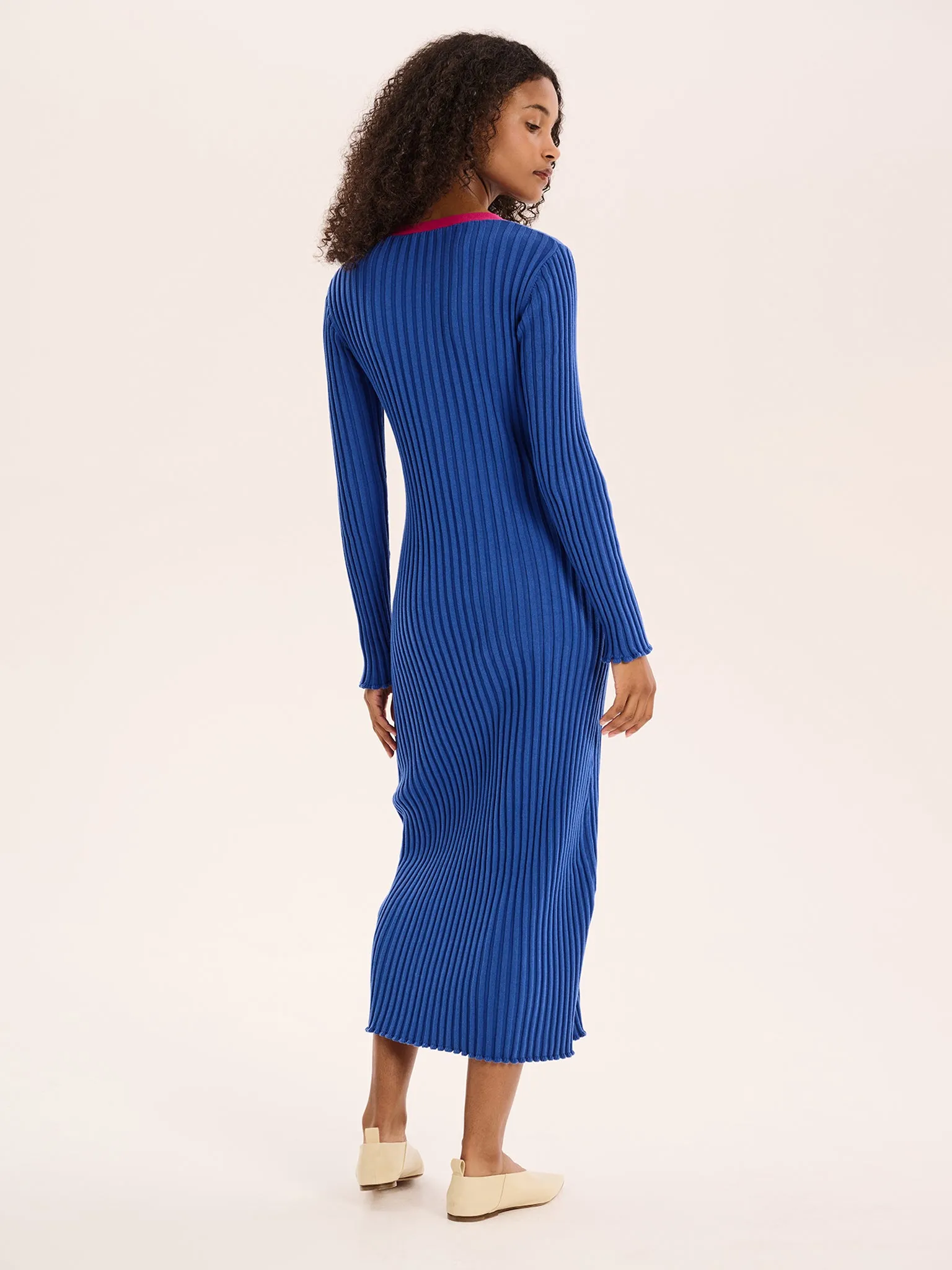 Selma Colour Block Dress in Cobalt