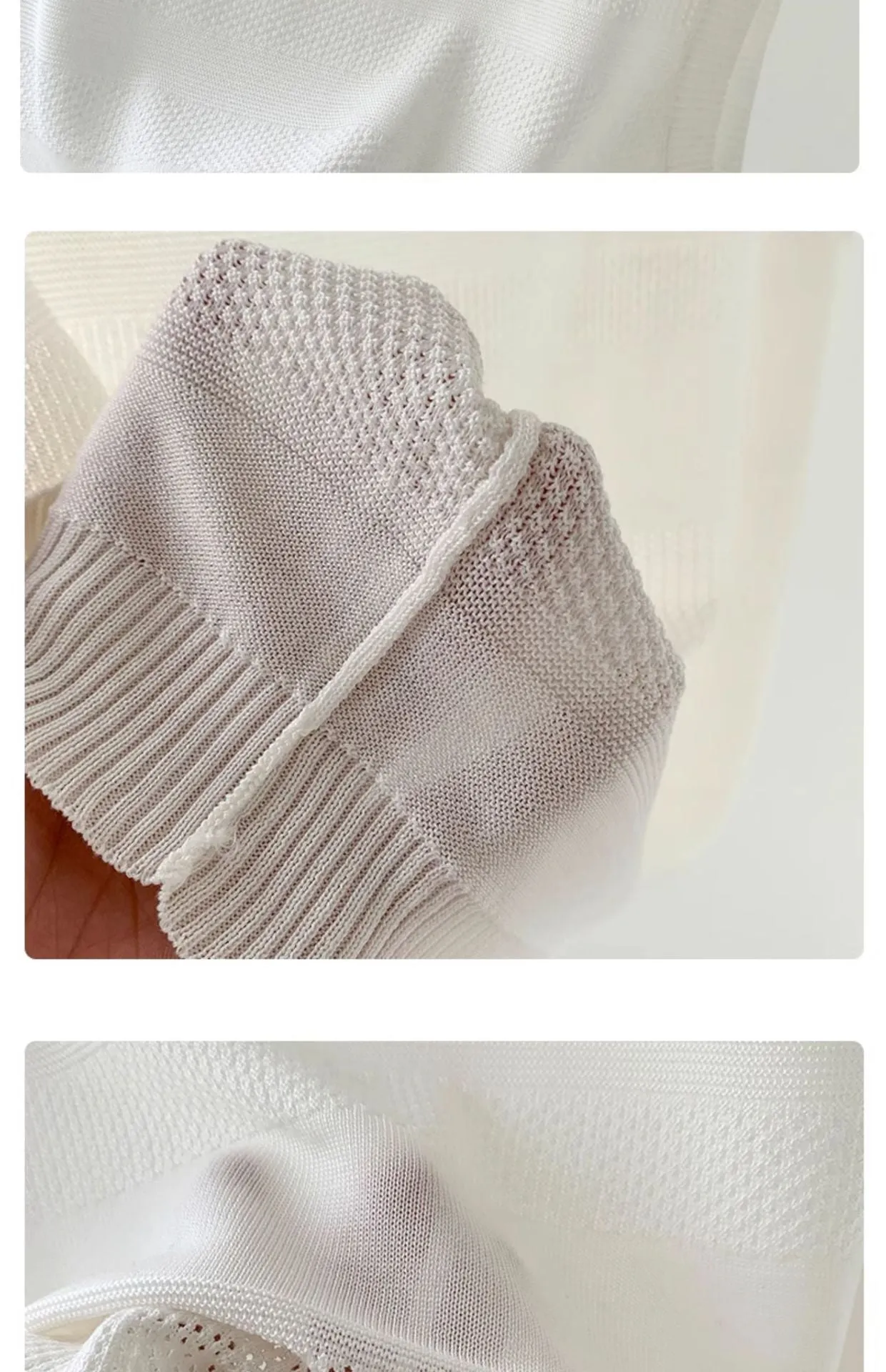 Semi-hollow knitted vest loose vest