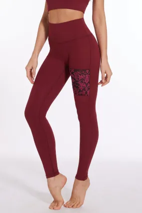 Sexy Flora High-waisted Leggings -  Angora Red
