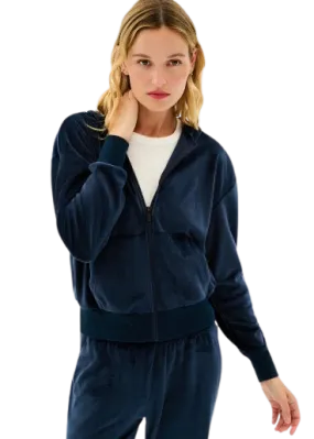 Splits59 Rhys Velour Zip Up Hoodie - Indigo