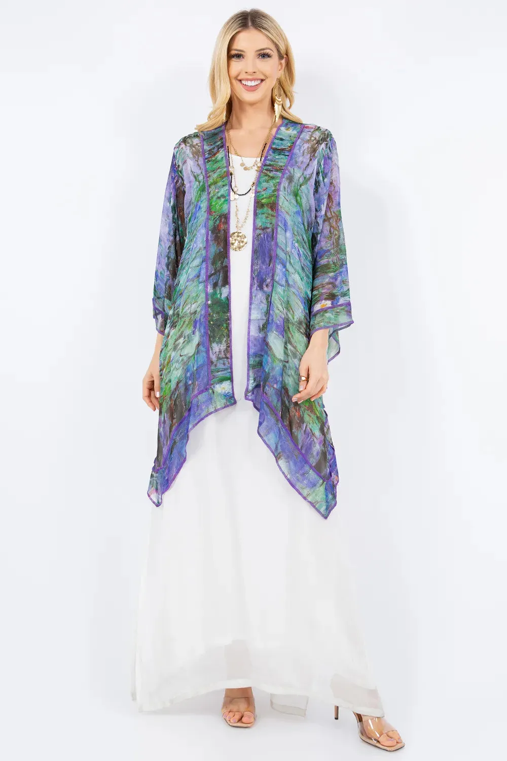 Sterling Style Short Butterfly Jacket - VC200SBJ BLUE WATER LILIES