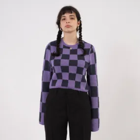 [STOCKHOLM (SURFBOARD) CLUB] W2000106 YOKO TOP _ PURPLE CHECK