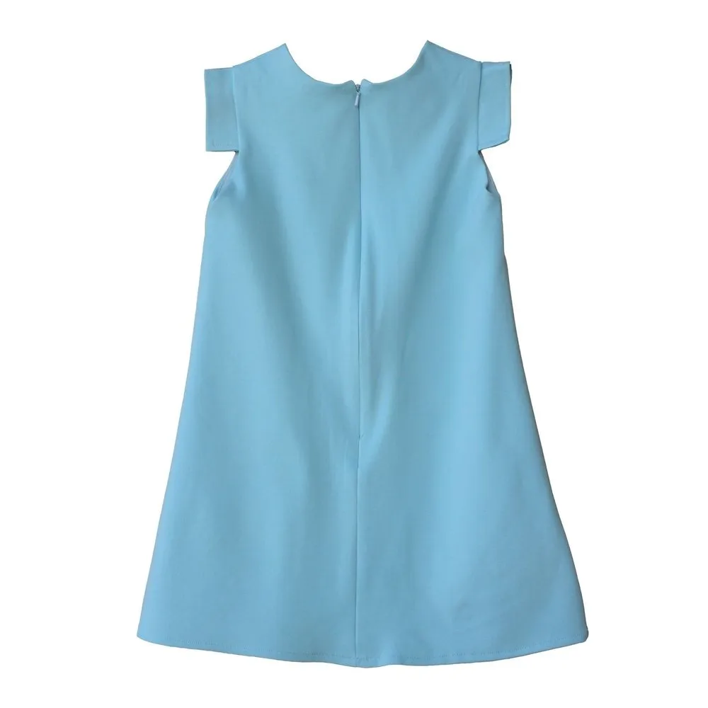Susanne Lively Designs Blue Ponte Knit A-Line Dress