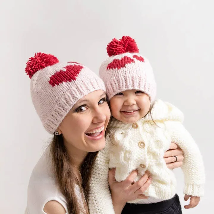 Sweetheart Kids and Adult Knit Beanie Hat