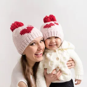 Sweetheart Kids and Adult Knit Beanie Hat