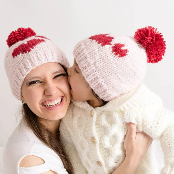 Sweetheart Kids and Adult Knit Beanie Hat