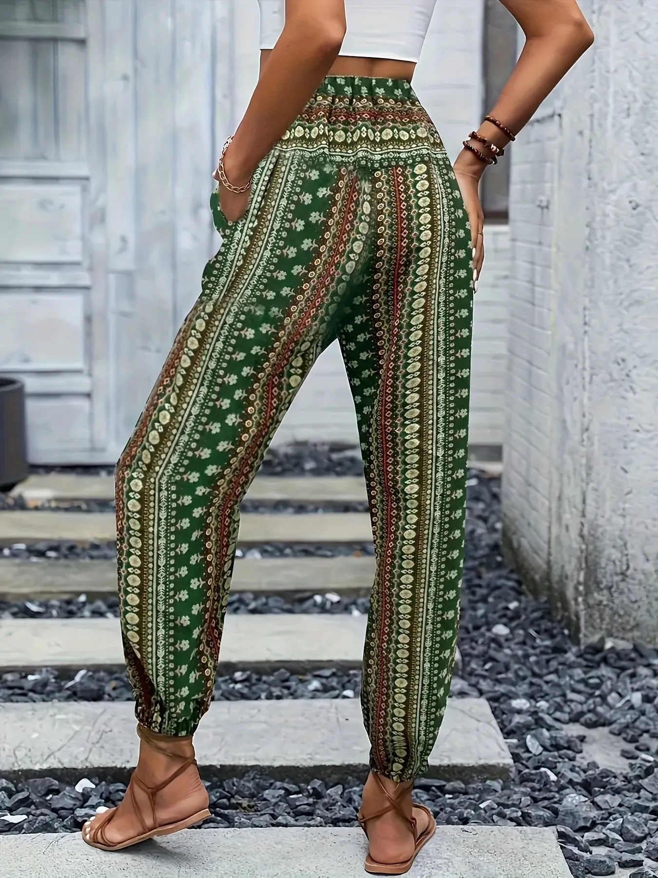Sylis | Stylish High-Waist Printed Pants