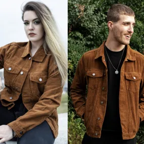 Tan Brown Cord Jacket by Run and Fly
