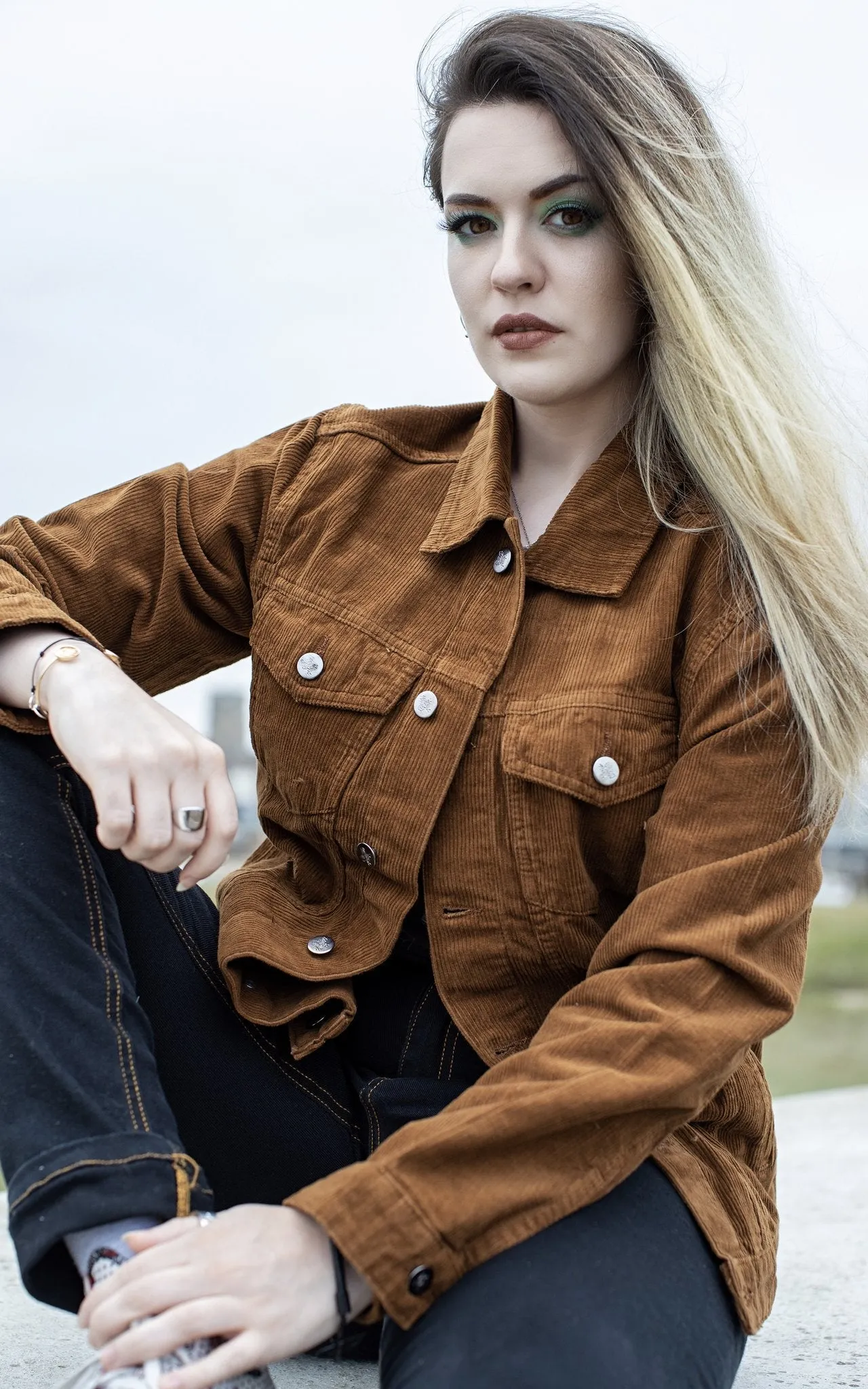 Tan Brown Cord Jacket by Run and Fly
