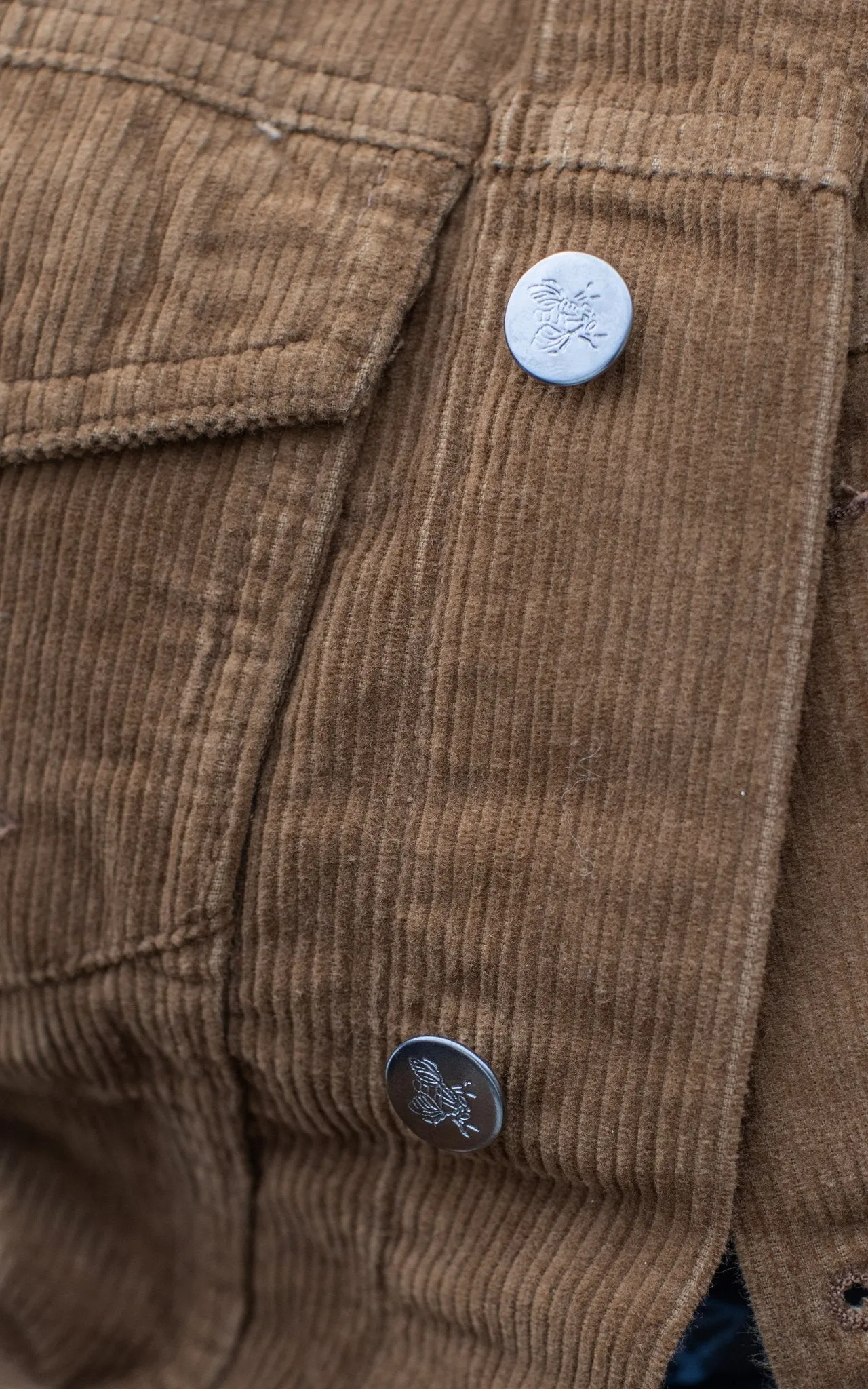 Tan Brown Cord Jacket by Run and Fly