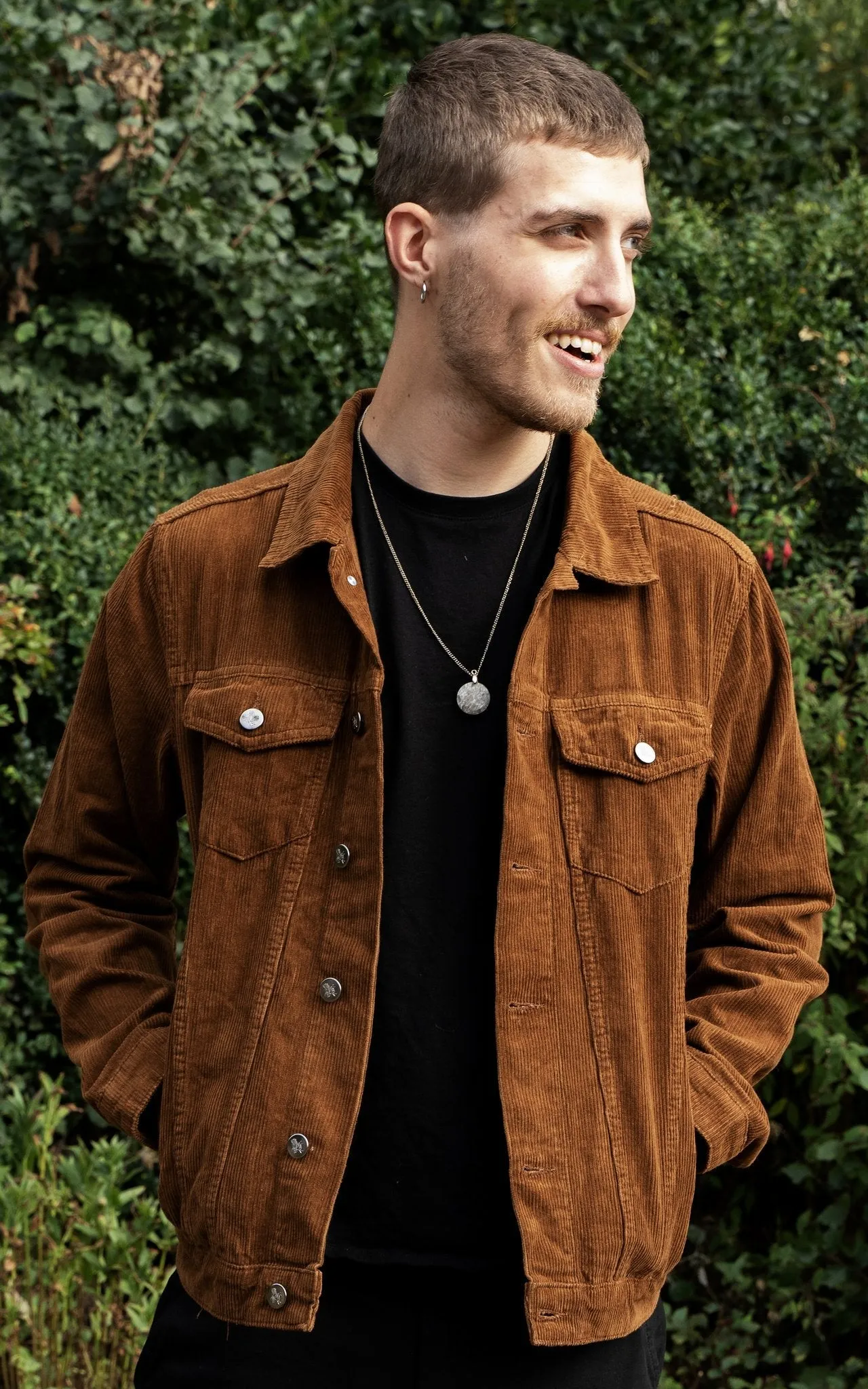 Tan Brown Cord Jacket by Run and Fly