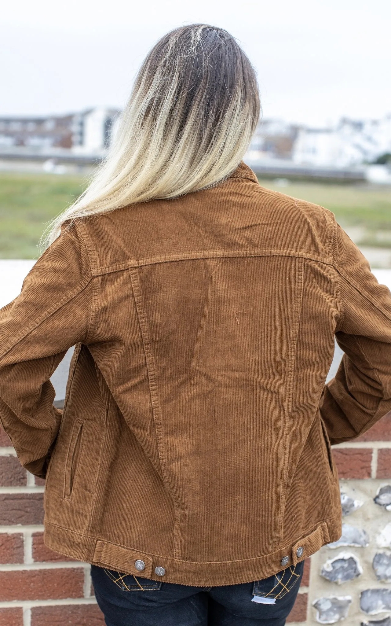 Tan Brown Cord Jacket by Run and Fly