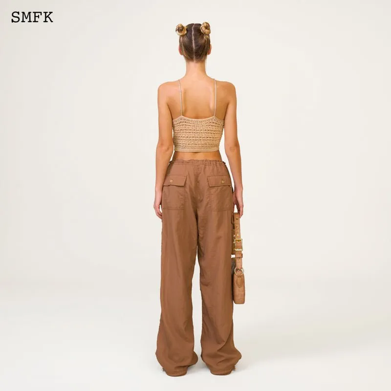 Temple Traditional Plain Knitted Sling Vest Top