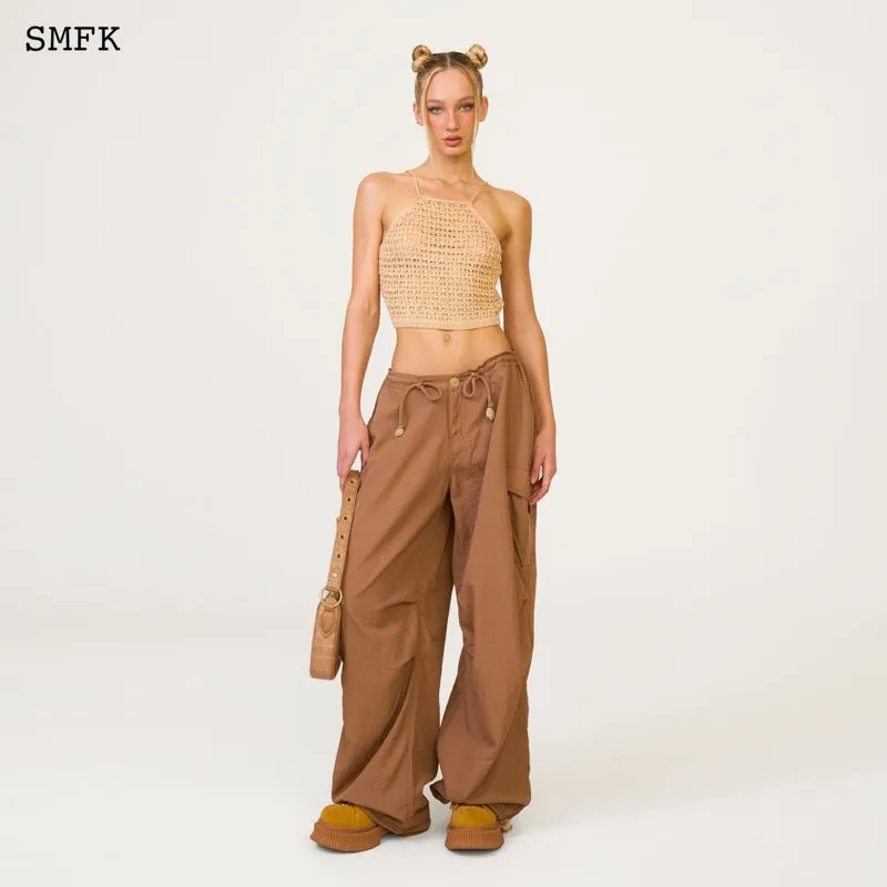 Temple Traditional Plain Knitted Sling Vest Top