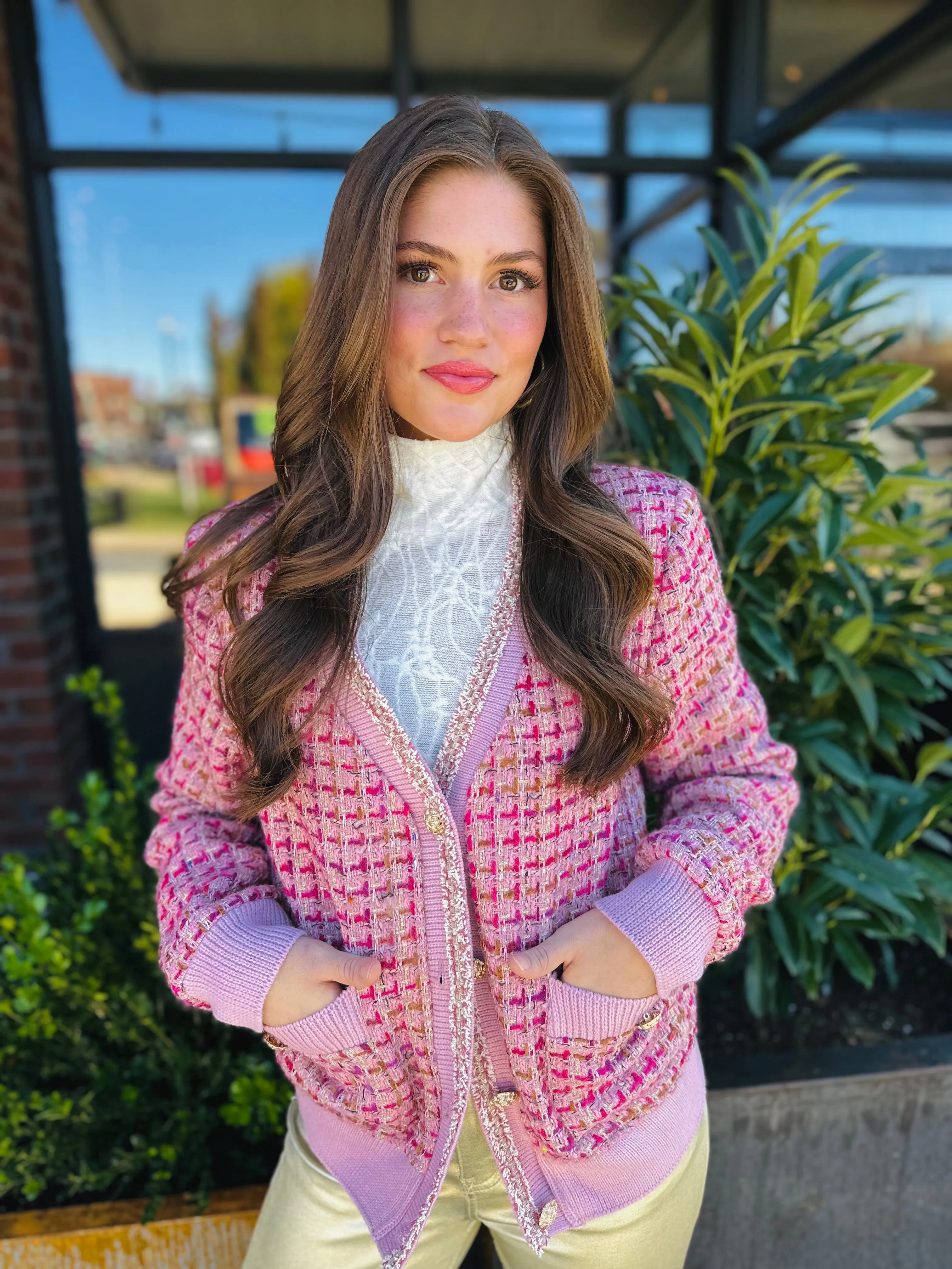 The Cassie Tweed Cardi-Coat
