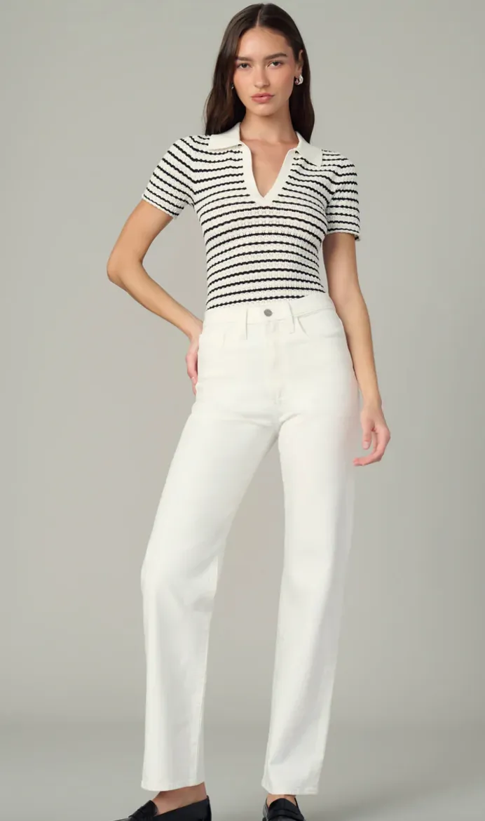 The Jess Pointelle Polo Shirt