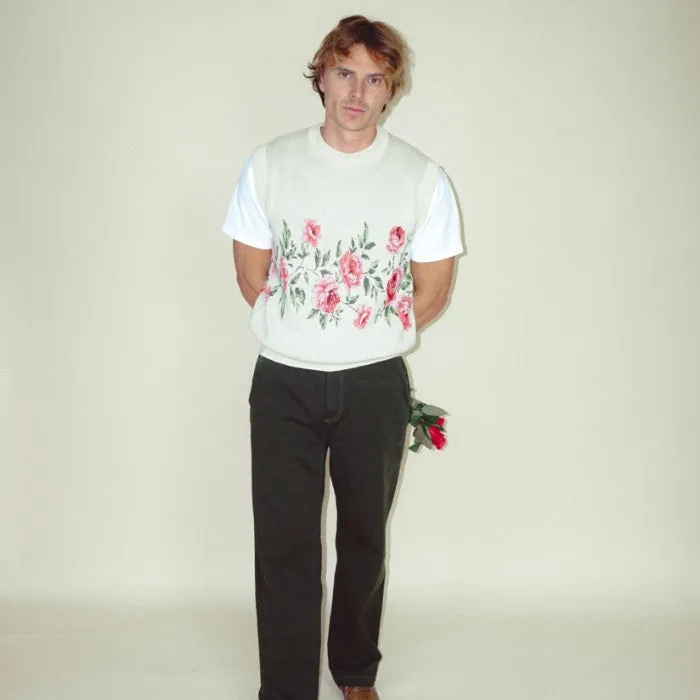 THE LOOSE COMPANY FLOWER KNITTED SPENCER - CREAM