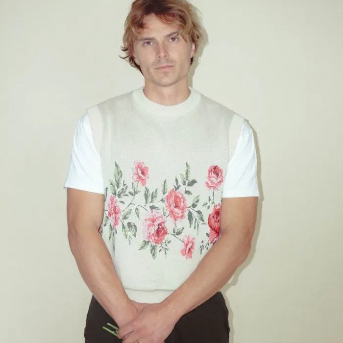 THE LOOSE COMPANY FLOWER KNITTED SPENCER - CREAM