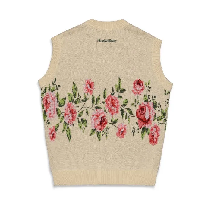 THE LOOSE COMPANY FLOWER KNITTED SPENCER - CREAM