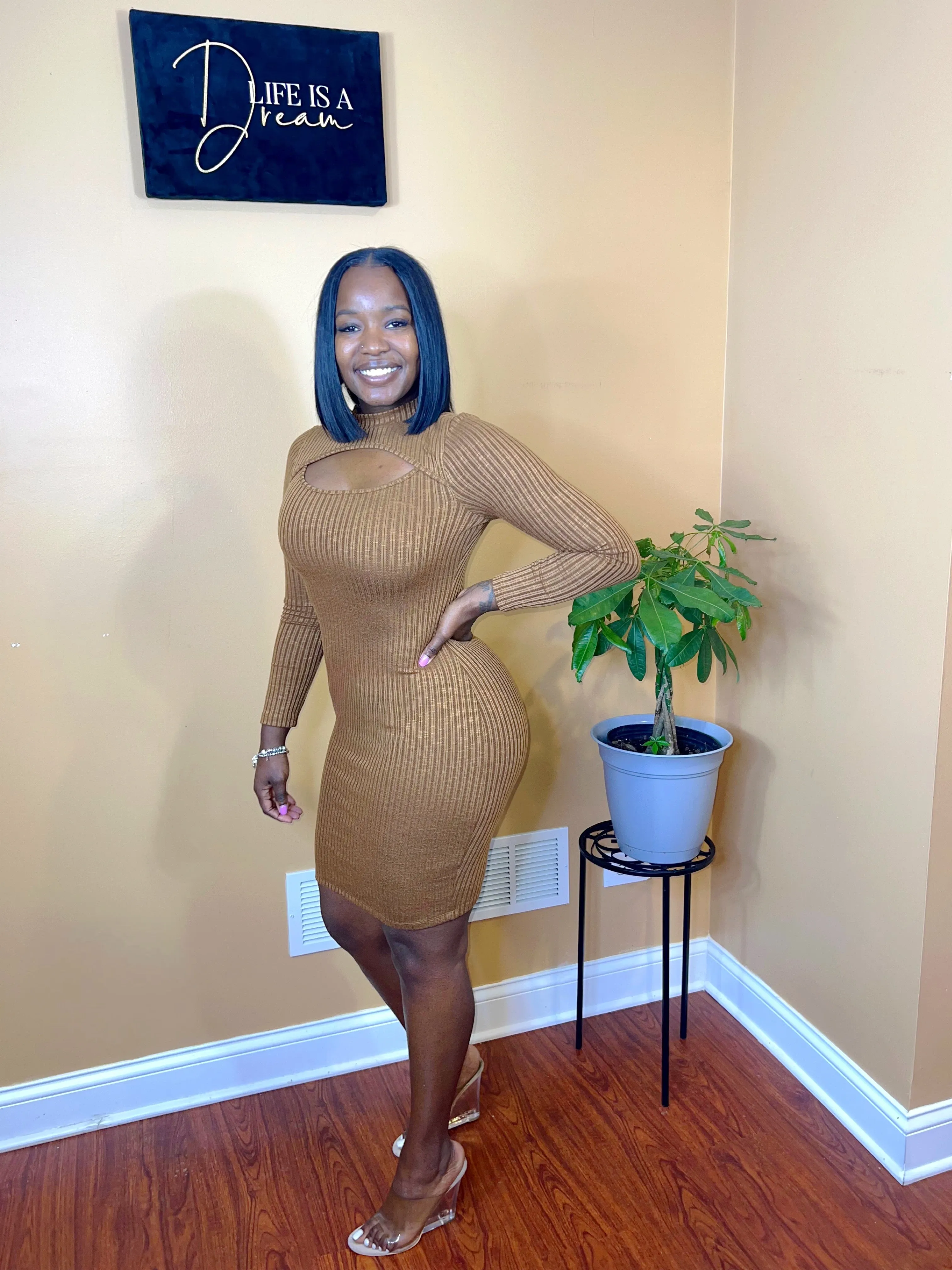 The Mock Neck Dress