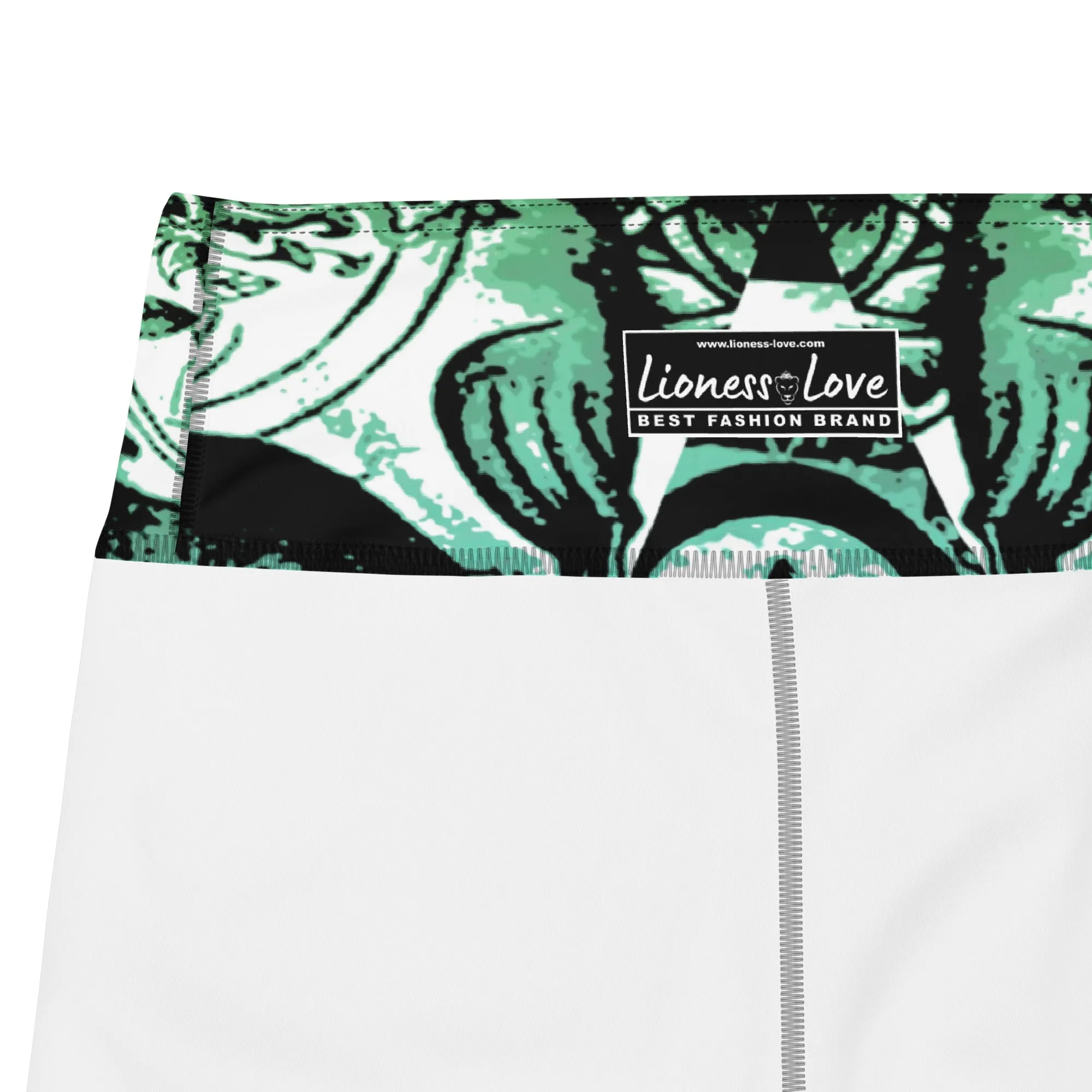 Tri-Color Skulls Yoga Leggings, lioness-love
