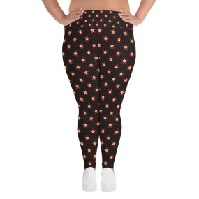 Tudor Rose All-Over Print Plus Size Leggings